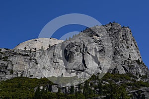 Half Dome and Mount Broderick from Joh Muir Trail, Yosemite, California, USA