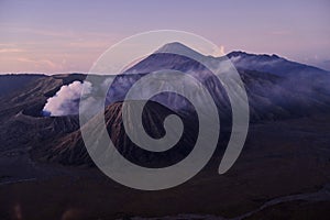 Mount Bromo active volcano in Indonesia