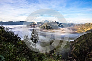 Mount Bromo, Batok and Gunung Semeru in Java, Indonesia