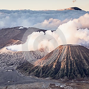 Mount Bromo close up landscape view in high resolution image