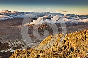 Mount Bromo landscape view in high resolution image, shot from Pananjakan point