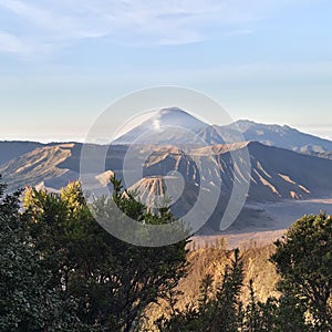 Mount Bromo Sunrise Landscape in East Java, Indonesia
