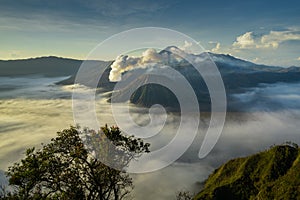 Mount Bromo Tengger Semeru located in Malang Lumajang Pasuruan Probolinggo East Java Indonesia