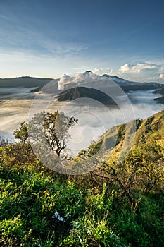 Mount Bromo Tengger Semeru located in Malang Lumajang Pasuruan Probolinggo East Java Indonesia