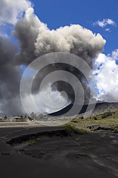 Mount Bromo volcano eruption