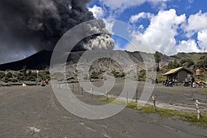 Mount Bromo volcano eruption