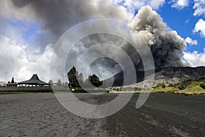Mount Bromo volcano eruption