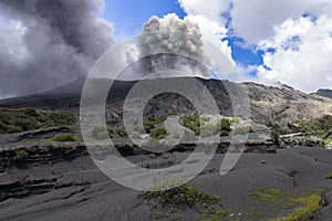 Mount Bromo volcano eruption