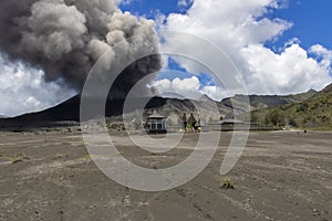 Mount Bromo volcano eruption