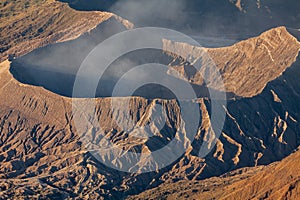 Mount Bromo volcano Gunung Bromo during sunrise from viewpoint on Mount Penanjakan, in East Java, Indonesia