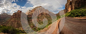 Mount Carmel Scenic Highway Winds Down into Zion Canyon