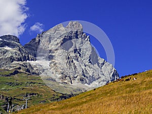 Mount Cervino or Matterhorn, Italian Alps, Aosta Valley