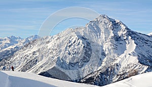 Mount Chaberton in the Val di Susa