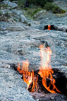 Mount Chimera, eternal flames in ancient Lycia, Turkey photo