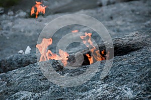 Mount Chimera, eternal flames in ancient Lycia, Turkey photo