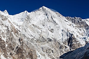 Mount Cho Oyu 8,188m South Face. Snowy wall of.