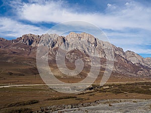 Mount Chydjyty Khokh. View from Dargavs. North Ossetia. Russia