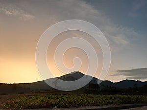 Mount ciremai in the afternoon