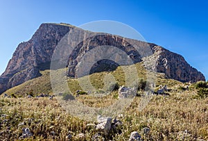 Mount Cofano on Sicily island