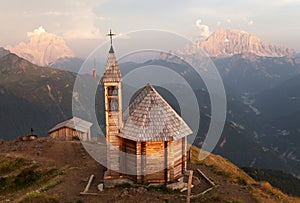 Mount Col DI Lana Monte Pelmo and mount Civetta photo