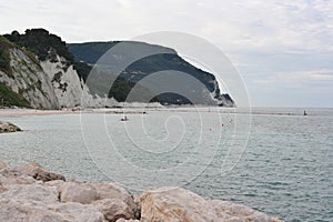 Mount Conero bay and promontory, Sirolo, Marche, italy photo