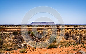 Mount Conner or Attila mountain scenic view in central outback Australia photo