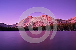 Mount Conness And Young Lake At Twilight