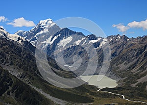 Mount Cook and Hooker Lake