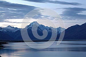 Mount cook and lake pukaki