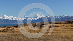 Mount Cook and Southern Alps landscape, South Island, New Zealand