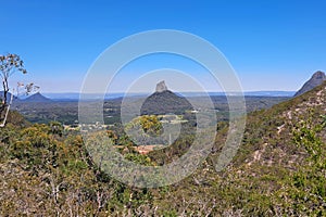 Mount Coonowrin view from one of the twin peaks of Mt Coochin photo