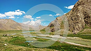 Mount Damavand western view from Lar National Park , Iran