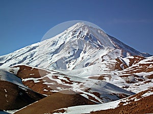 Mount Damavand in winter