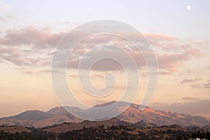 Mount Diablo and Moon photo