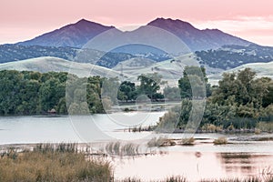 Mount Diablo Sunset from Marsh Creek Reservoir.