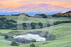 Mount Diablo Sunset via Briones Regional Park