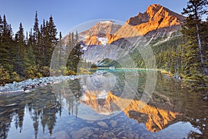 Mount Edith Cavell, Jasper NP, Canada at sunrise