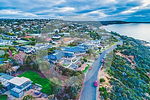 Mount Eliza luxury residences at sunset.