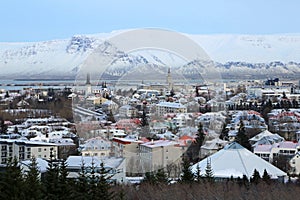Mount Esja and Reykjavik photo