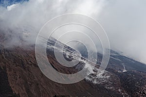 Mount Etna, one of the world`s most active volcanoes, in October, currently inactive