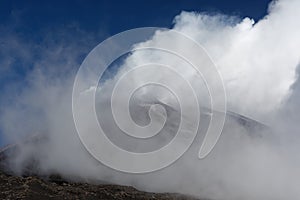 Mount Etna, one of the world`s most active volcanoes, in October, currently inactive