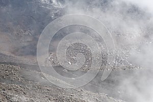 Mount Etna, one of the world`s most active volcanoes, in October, currently inactive