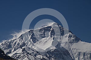 Mount Everest from the base camp in Tibet B