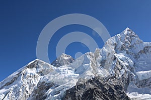 Mount Everest beautiful and snow covered Mountain