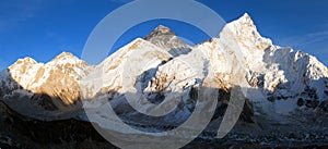 Mount Everest evening panoramic view