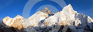 Mount Everest evening panoramic view