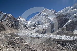 Mount Everest is highest mountain above sea level in Mahalangur Himal sub range of Himalaya.Everest base camps refers to South