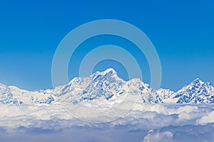 Mount Everest in Himalaya. 8848 m highest mountain on earth