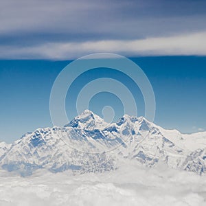 Mount Everest in Himalaya. 8848 m highest mountain on earth