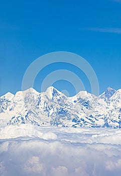 Mount Everest in Himalaya. 8848 m highest mountain on earth